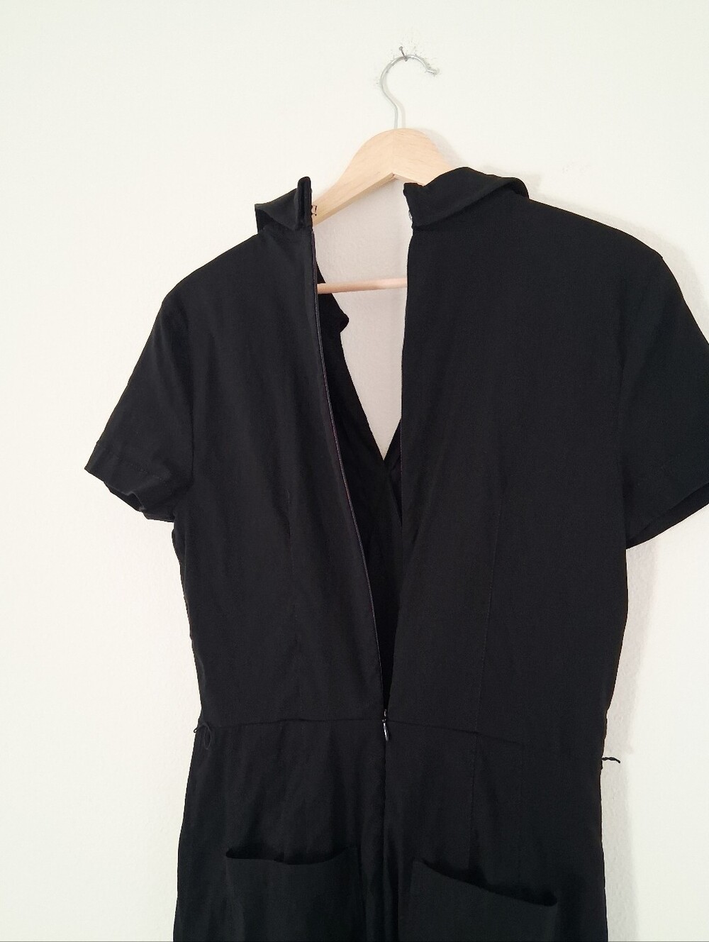Anthropologie Maeve The Colette Wide Leg Wrap Jumpsuit In Black Magic Fabric - Picture 7 of 16